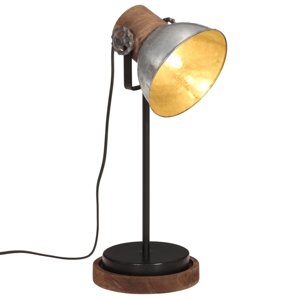 Vidaxx lampe de bureau 25 w e27 17x17x50 cm argent vintage