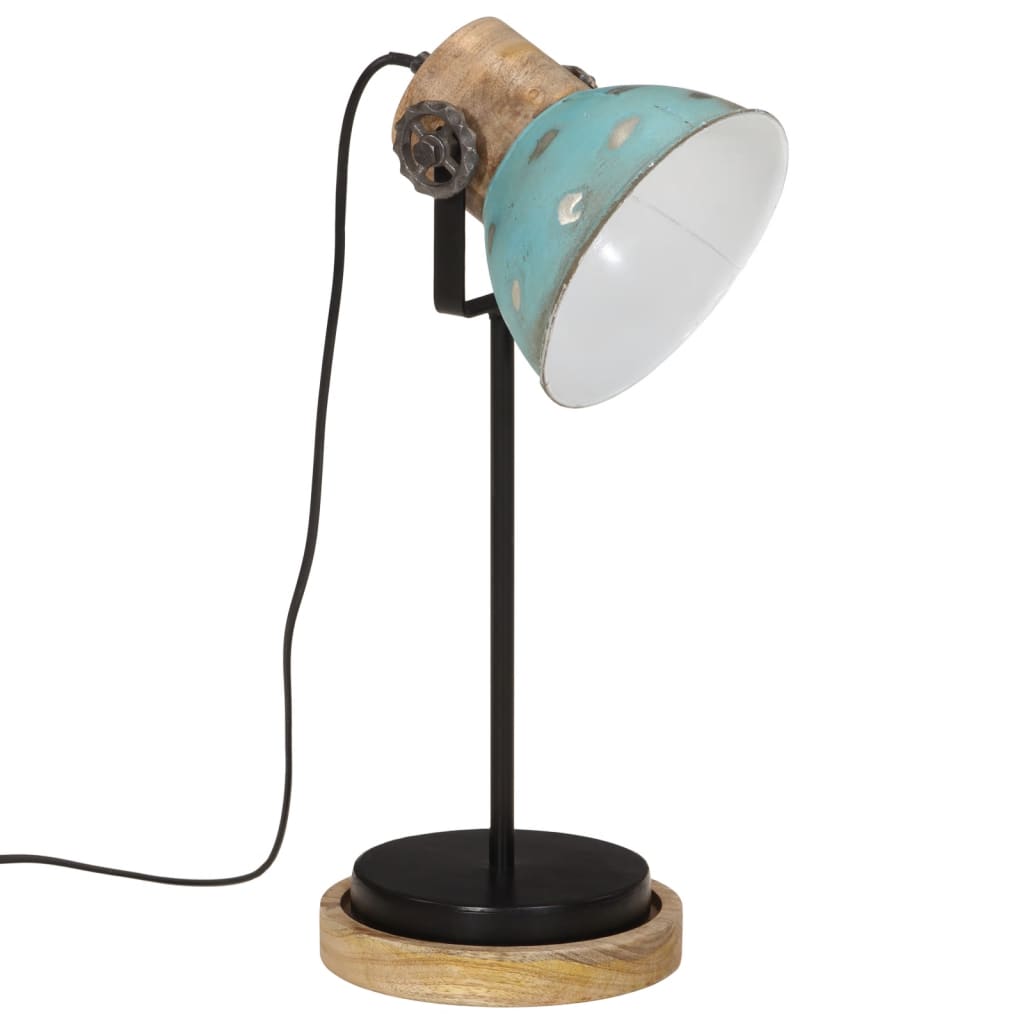 Vidaxx lampe de bureau 25 w e27 17x17x50 cm bleu patiné