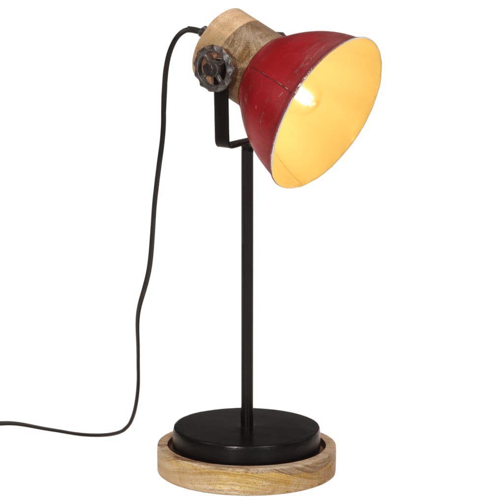 Vidaxx lampe de bureau 25 w e27 17x17x50 cm rouge patiné