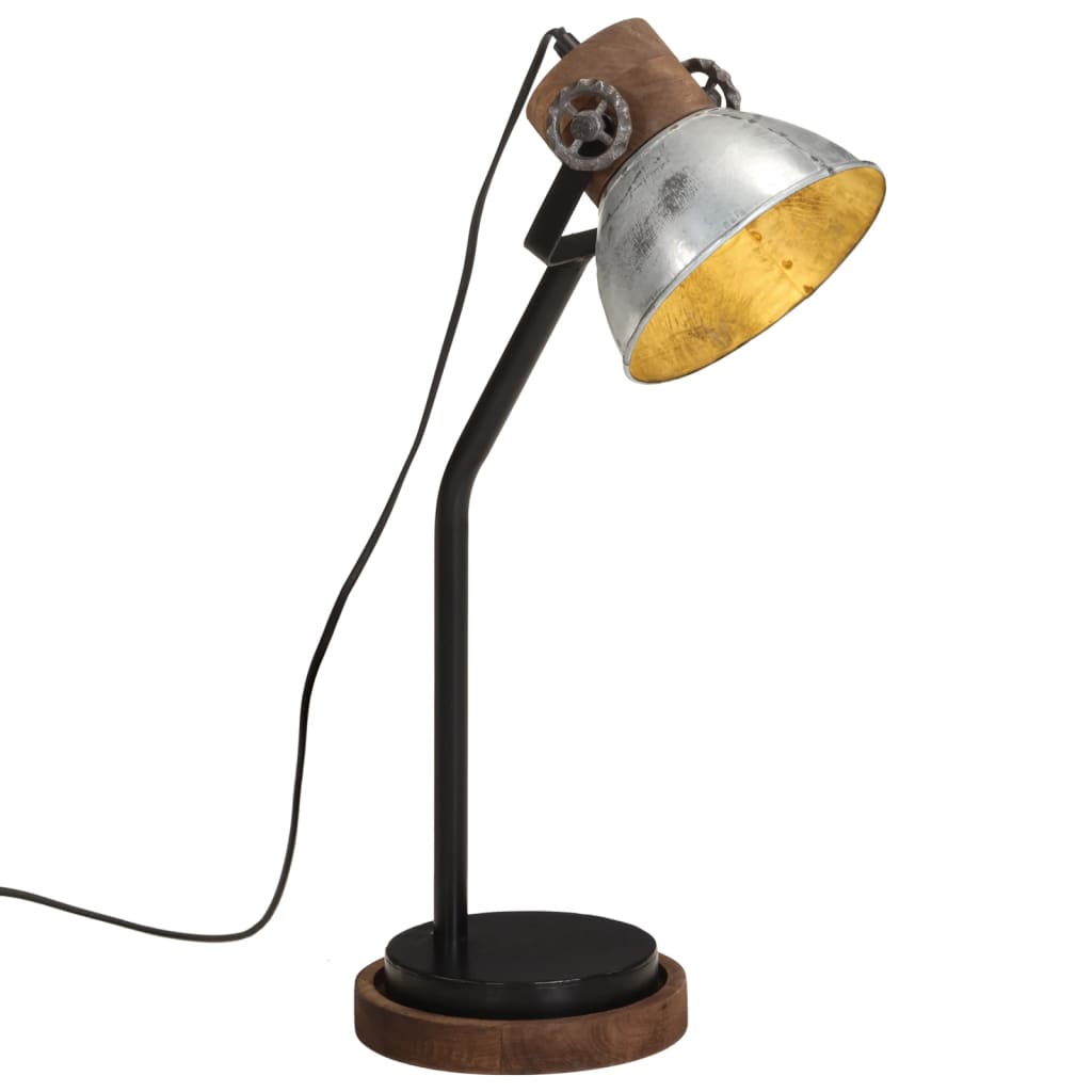 Vidaxx lampe de bureau 25 w e27 18x18x60 cm argent vintage