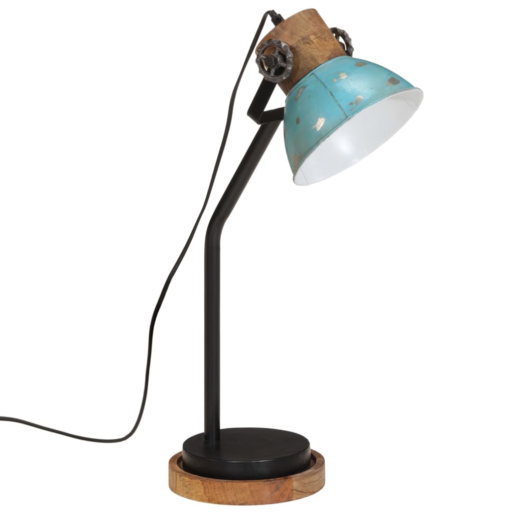 Vidaxx lampe de bureau 25 w e27 18x18x60 cm bleu patiné