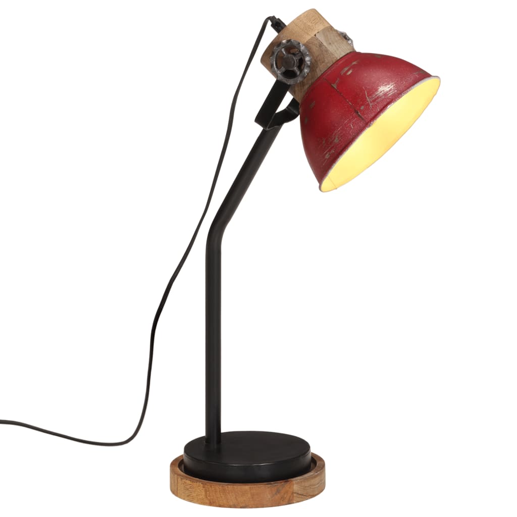 Vidaxx lampe de bureau 25 w e27 18x18x60 cm rouge patiné