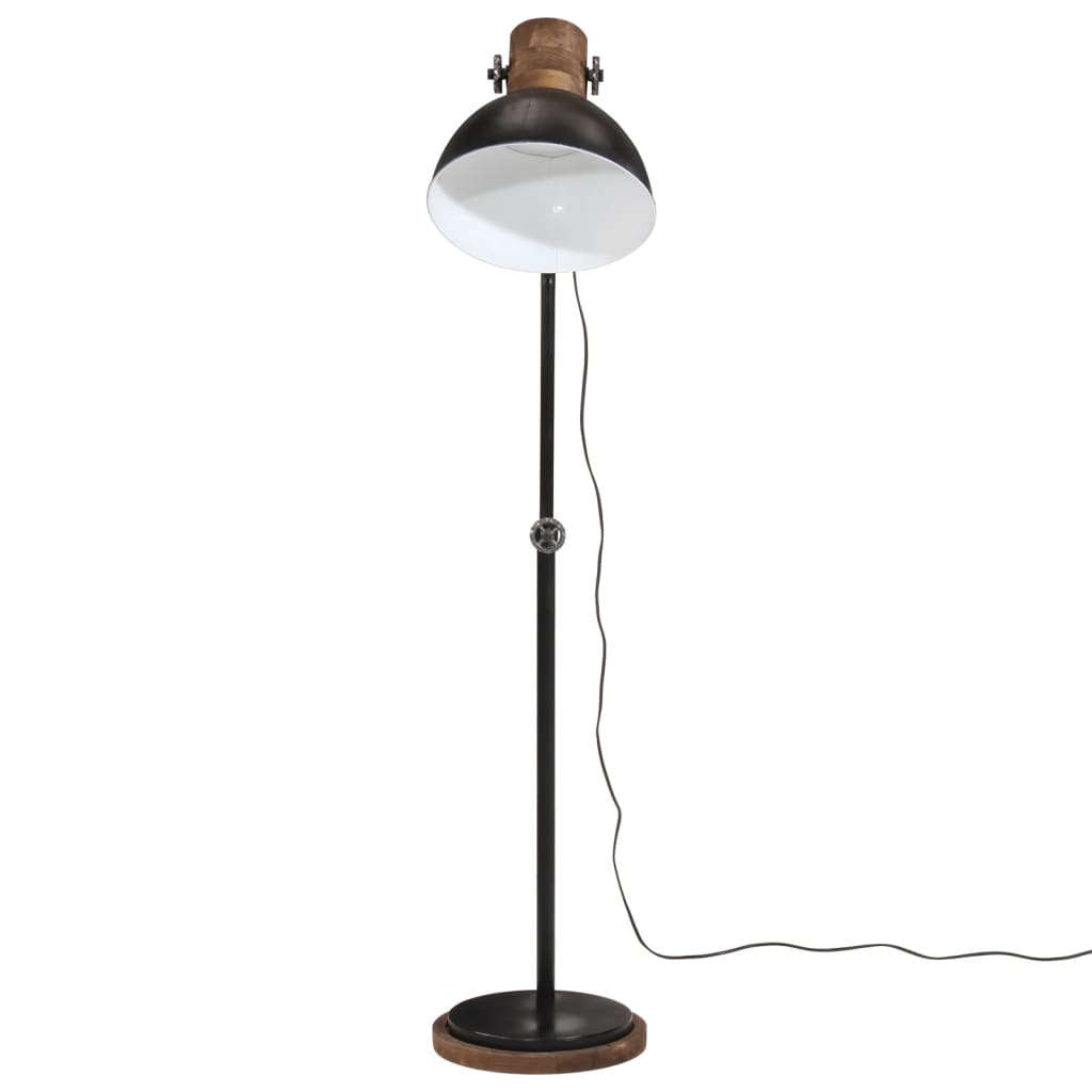 Vidaxxl lampadaire 25 w e27 30x30x100-150 cm noir