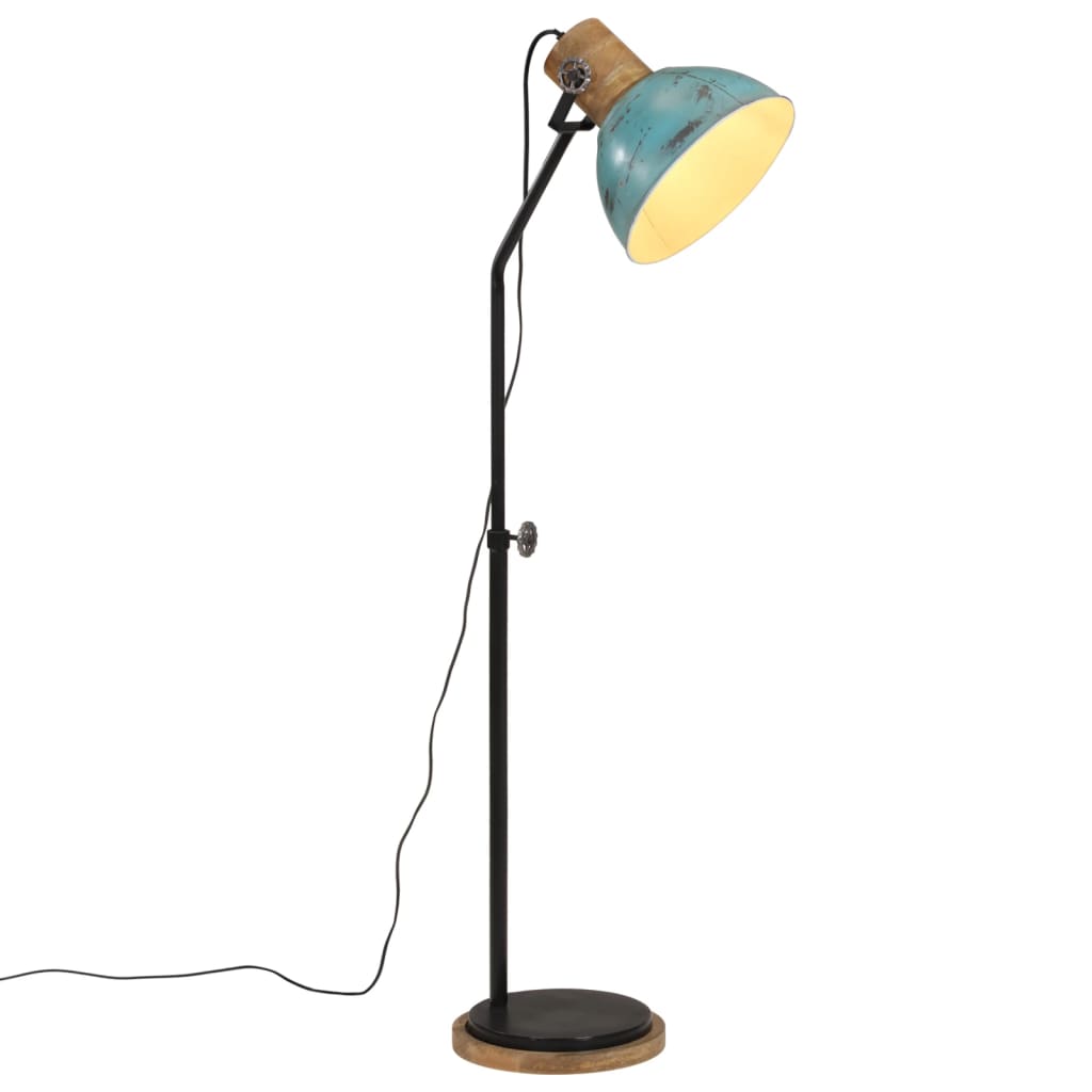 VidaXL lampadaire 25 w e27 30x30x100-150 cm bleu patiné