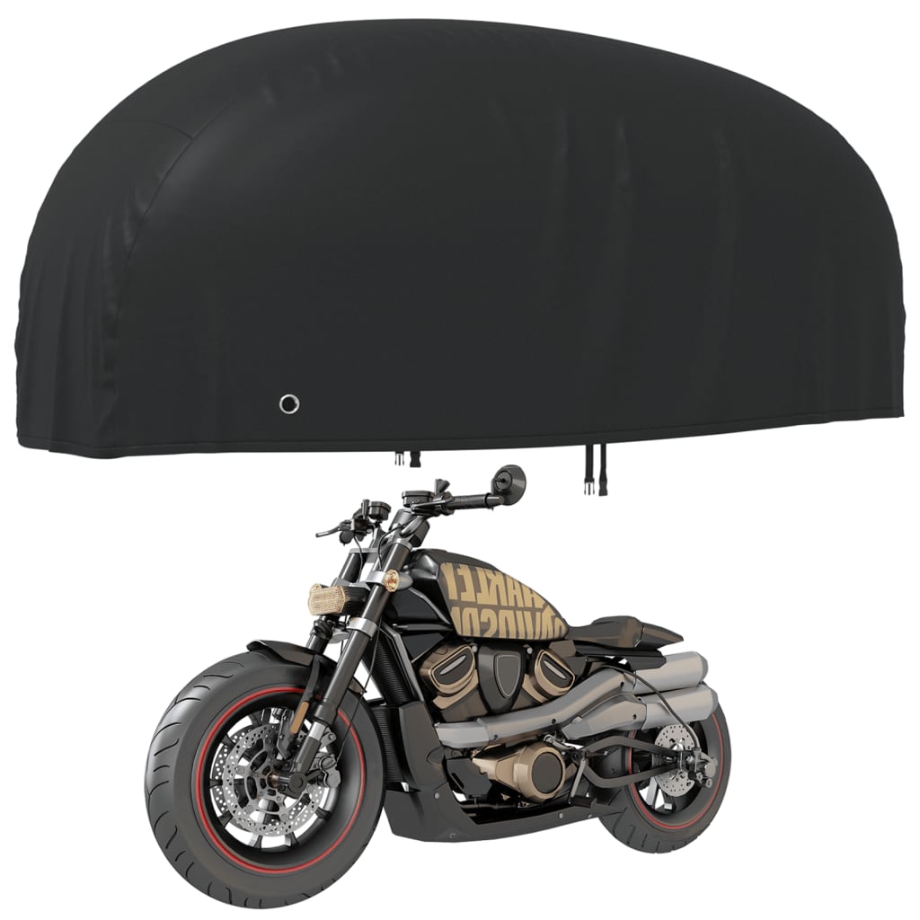 Vidaxxl housse de moto 265x105x125 cm 210d oxford noir