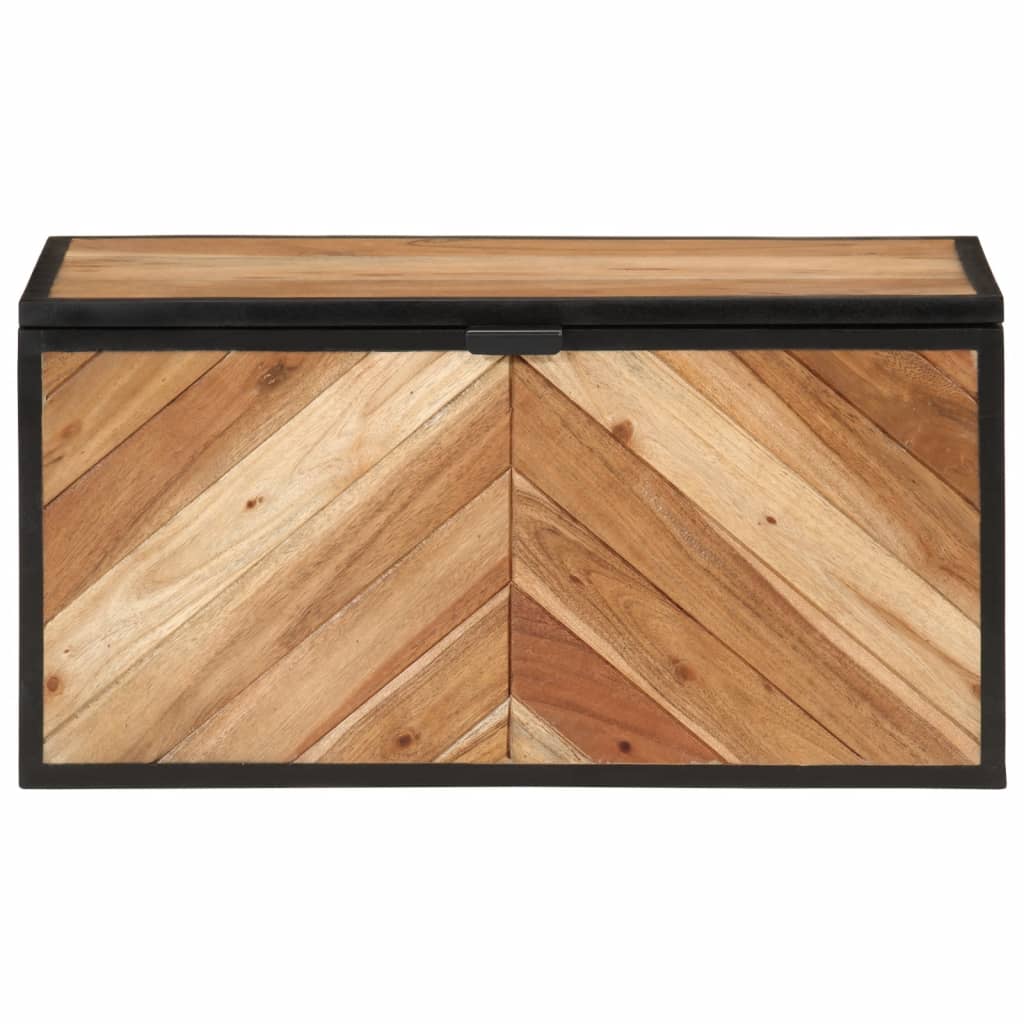VidaXL Boîte de rangement 60x30x30 cm bois d'acacia massif et fer