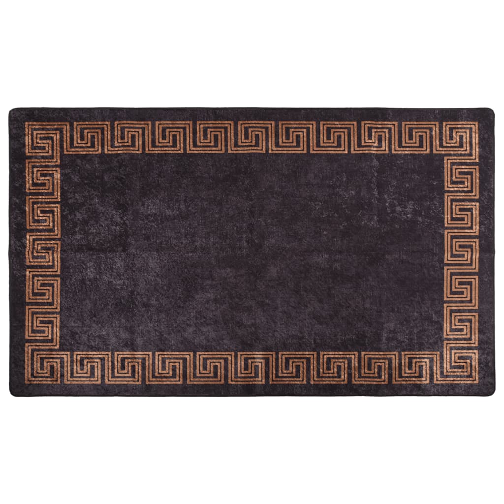 Vidaxx tapis lavable antidérapant 150x230 cm noir et or