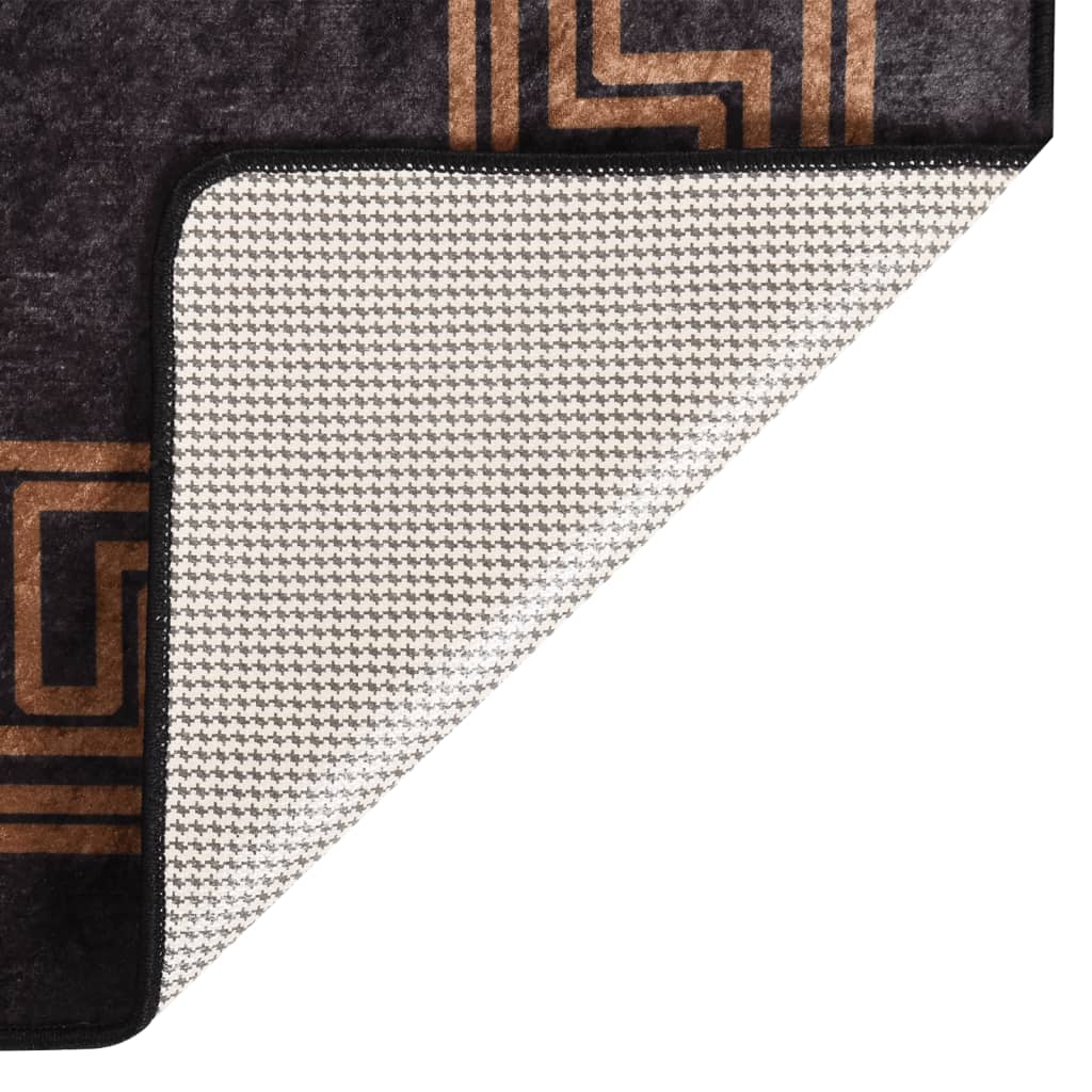 Vidaxx tapis lavable antidérapant 150x230 cm noir et or
