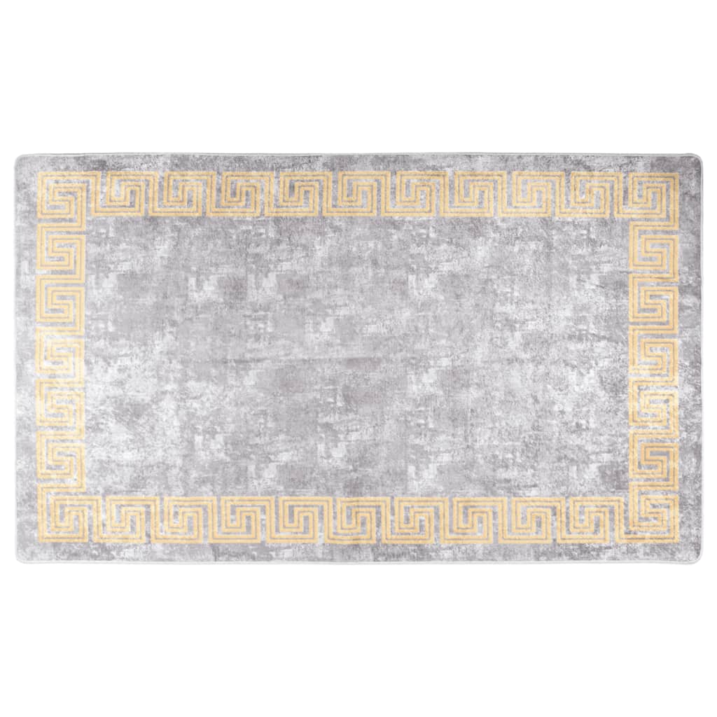 Vidaxx tapis lavable antidérapant 120x170 cm gris et or