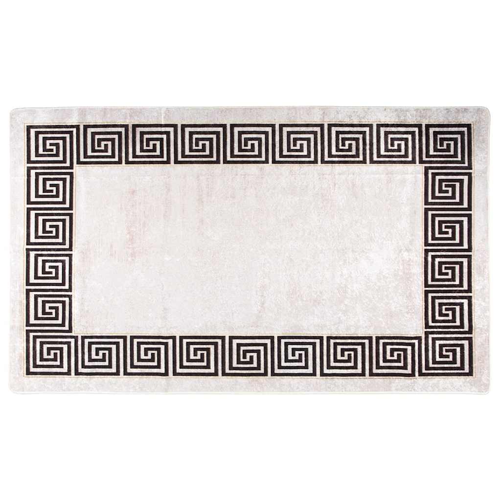 Vidaxx tapis lavable antidérapant 150x230 cm blanc et noir