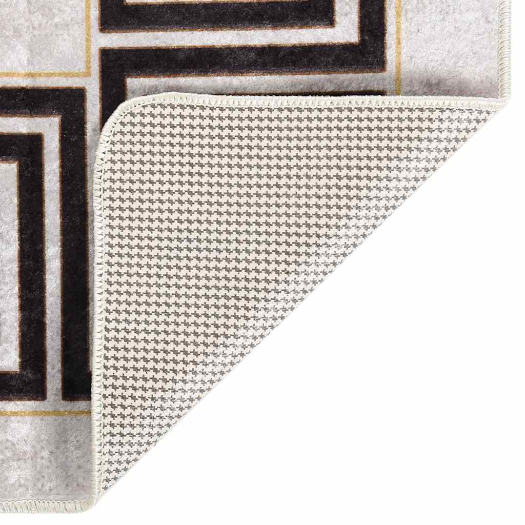 Vidaxx tapis lavable antidérapant 150x230 cm blanc et noir