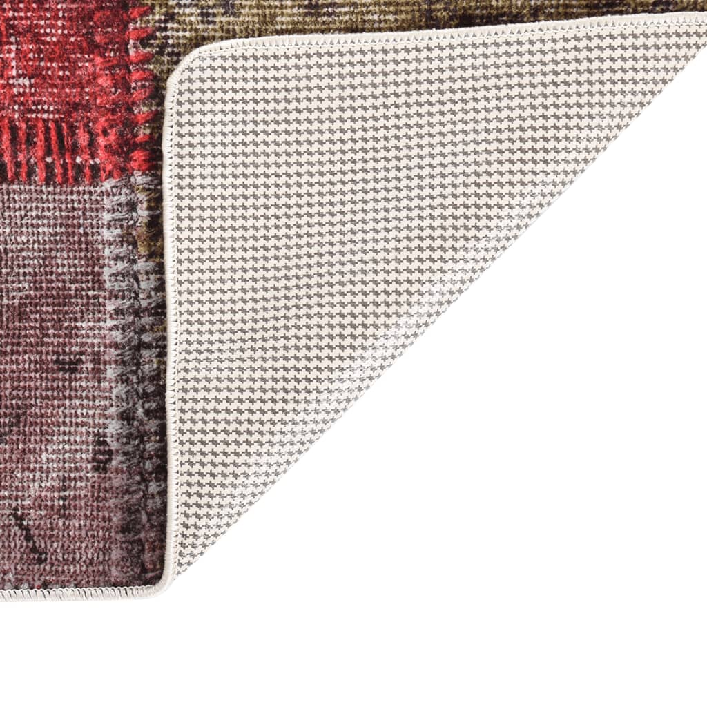 Vidaxx tapis lavable antidérapant 120x170 cm patchwork multicolore