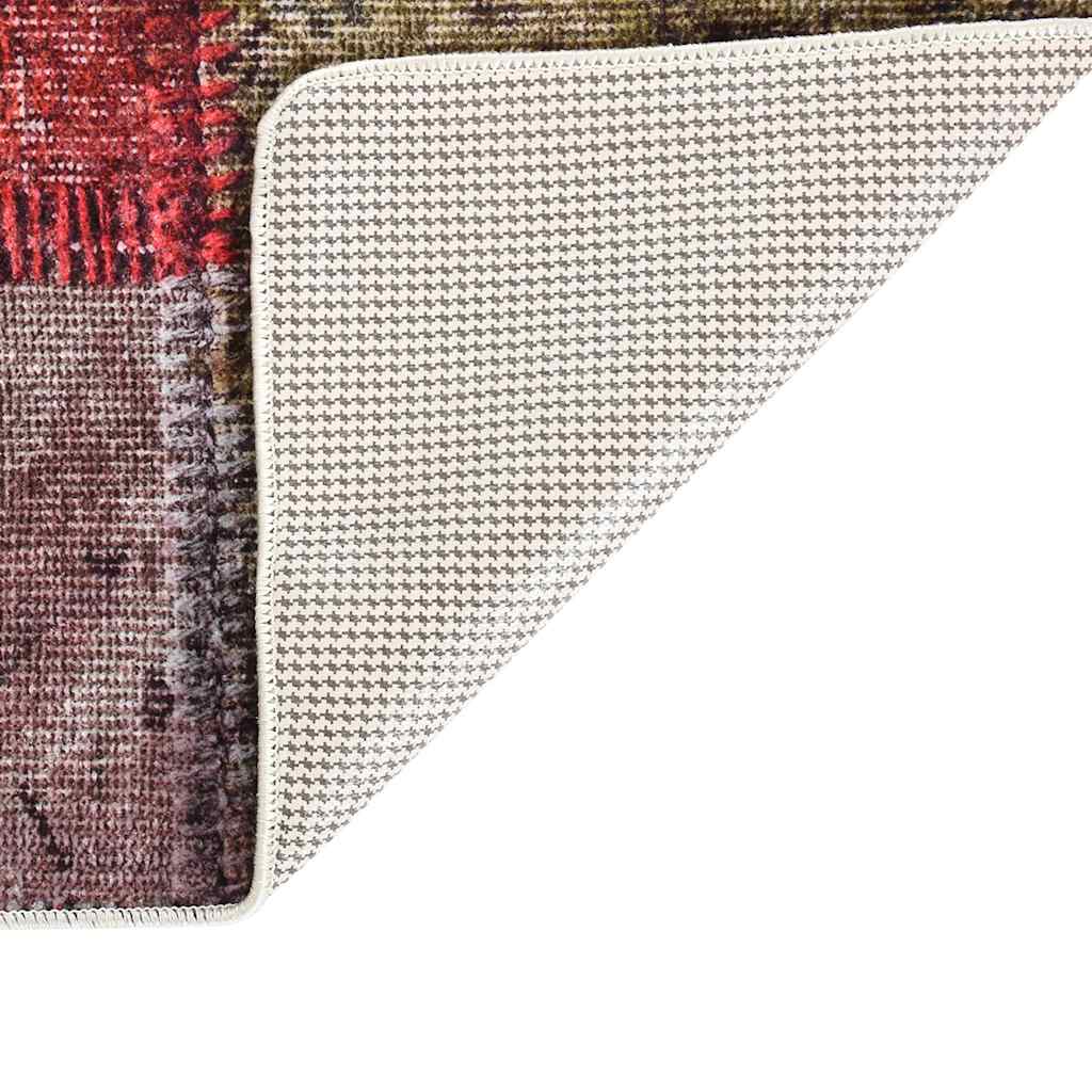 Vidaxx tapis lavable antidérapant 150x230 cm patchwork multicolore