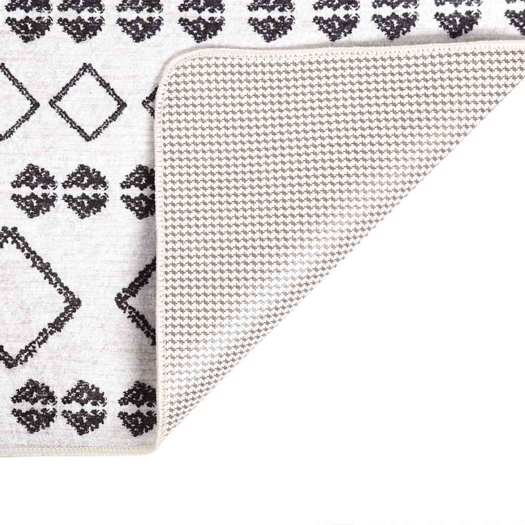 Vidaxx tapis lavable antidérapant 120x170 cm noir et blanc