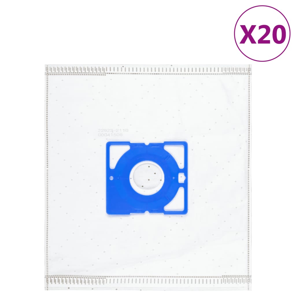 Sacs d'aspirateur VidaXL pour sac uni 20 pièces