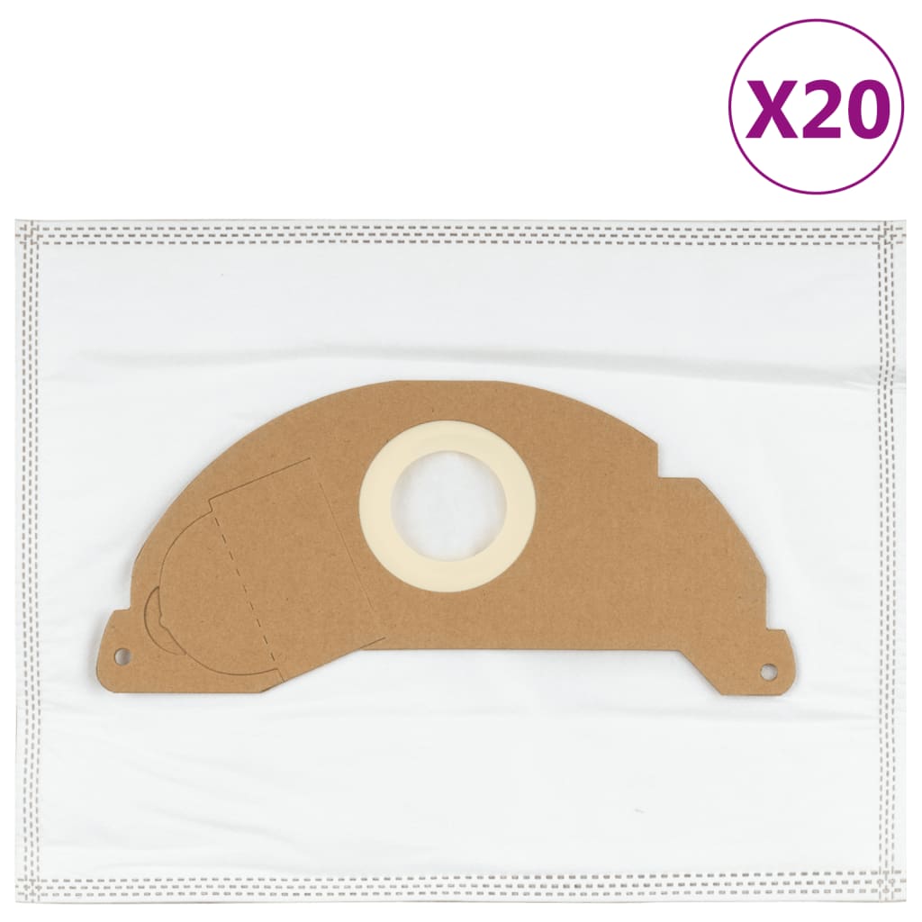 Sacs d'aspirateur VidaXL pour Karcher A2004 20 pièces