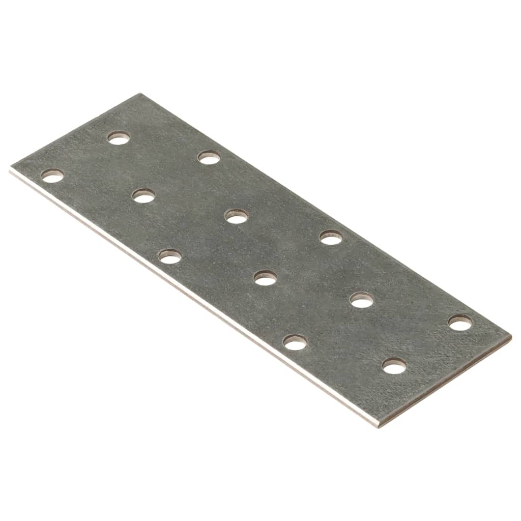 Plaques VidaXL perforées 60 pcs 2 mm 120x40 mm acier galvanisé