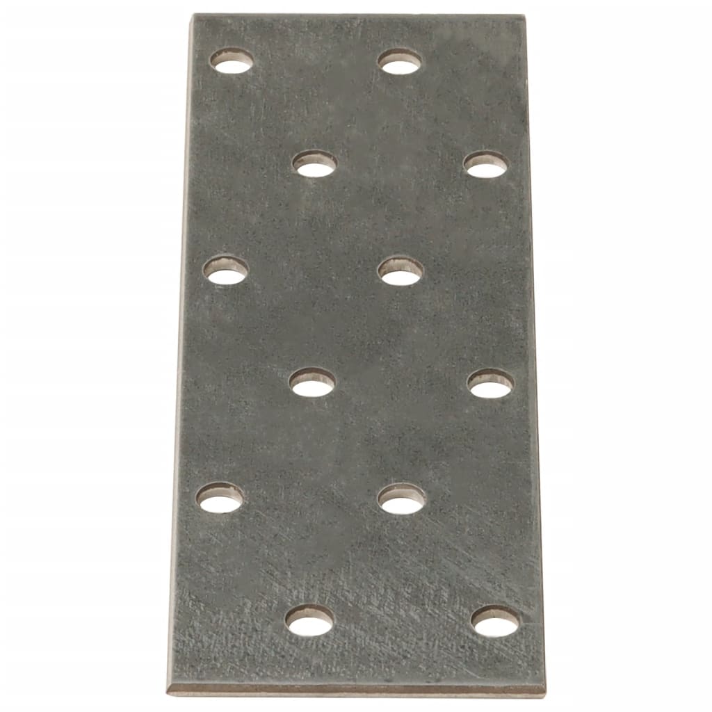 Plaques VidaXL perforées 60 pcs 2 mm 120x40 mm acier galvanisé