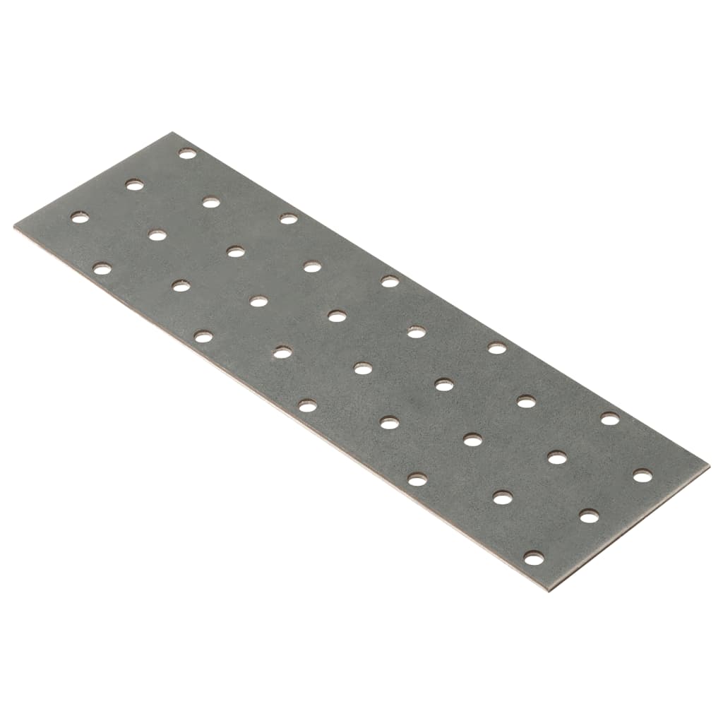 VidaXL Feuilles perforées 40 pcs 2 mm 200x60 mm acier galvanisé