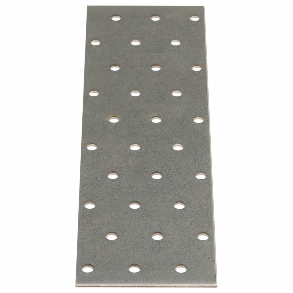 VidaXL Feuilles perforées 40 pcs 2 mm 200x60 mm acier galvanisé