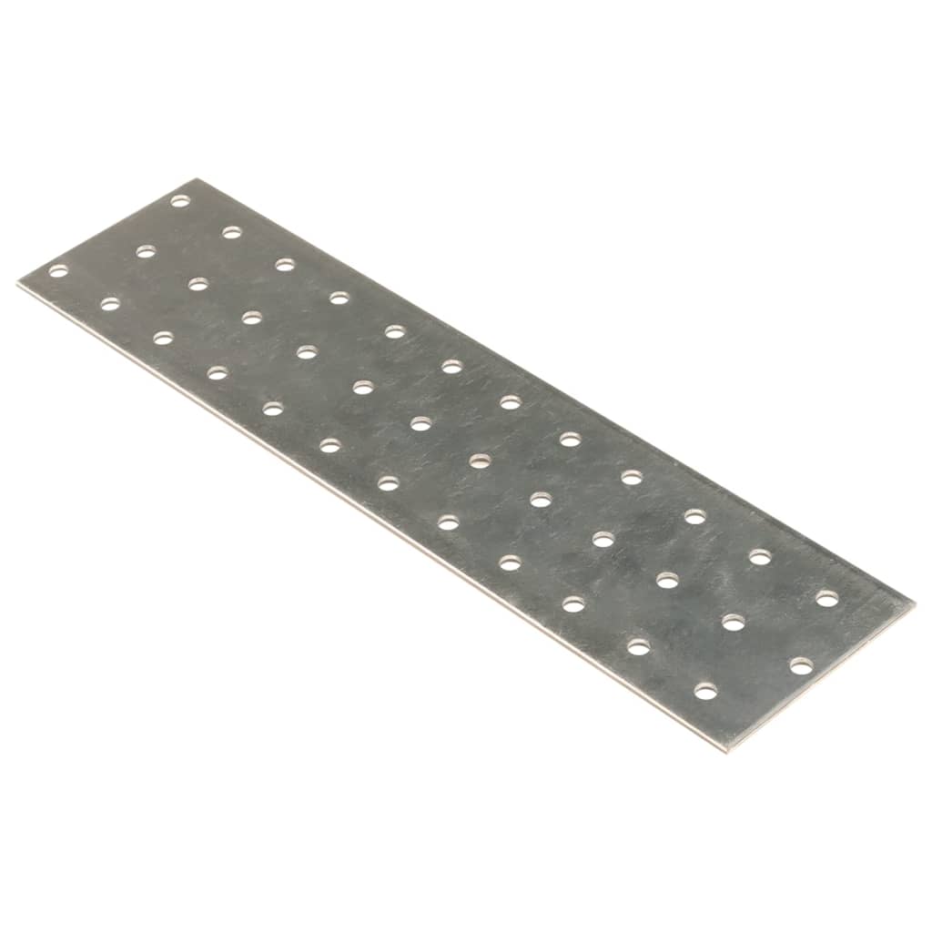 VidaXL Feuilles perforées 40 pcs 2 mm 240x60 mm acier galvanisé