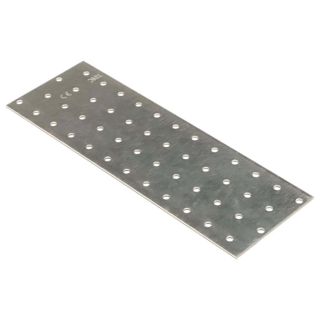 Plaques VidaXL perforées 20 pcs 2 mm 240x80 mm acier galvanisé