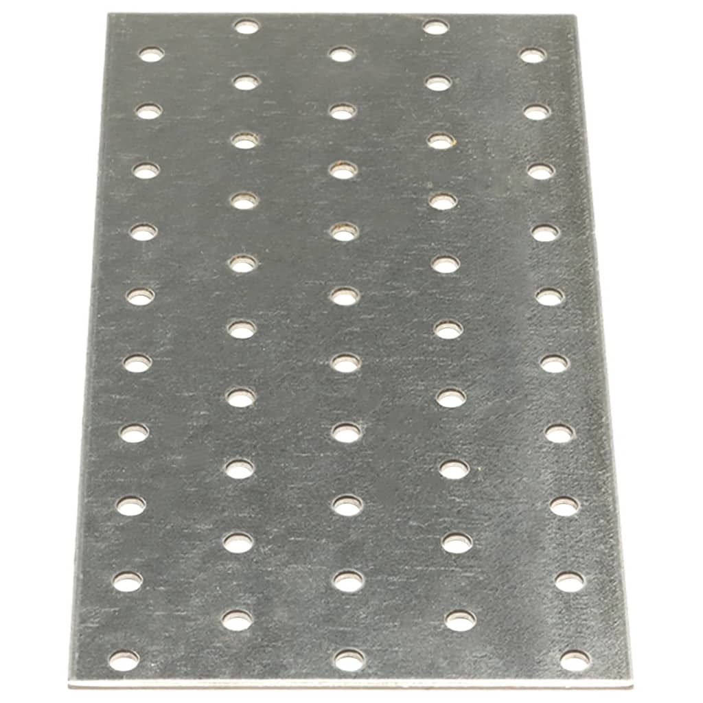 VidaXL Feuilles perforées 40 pcs 2 mm 200x100 mm acier galvanisé