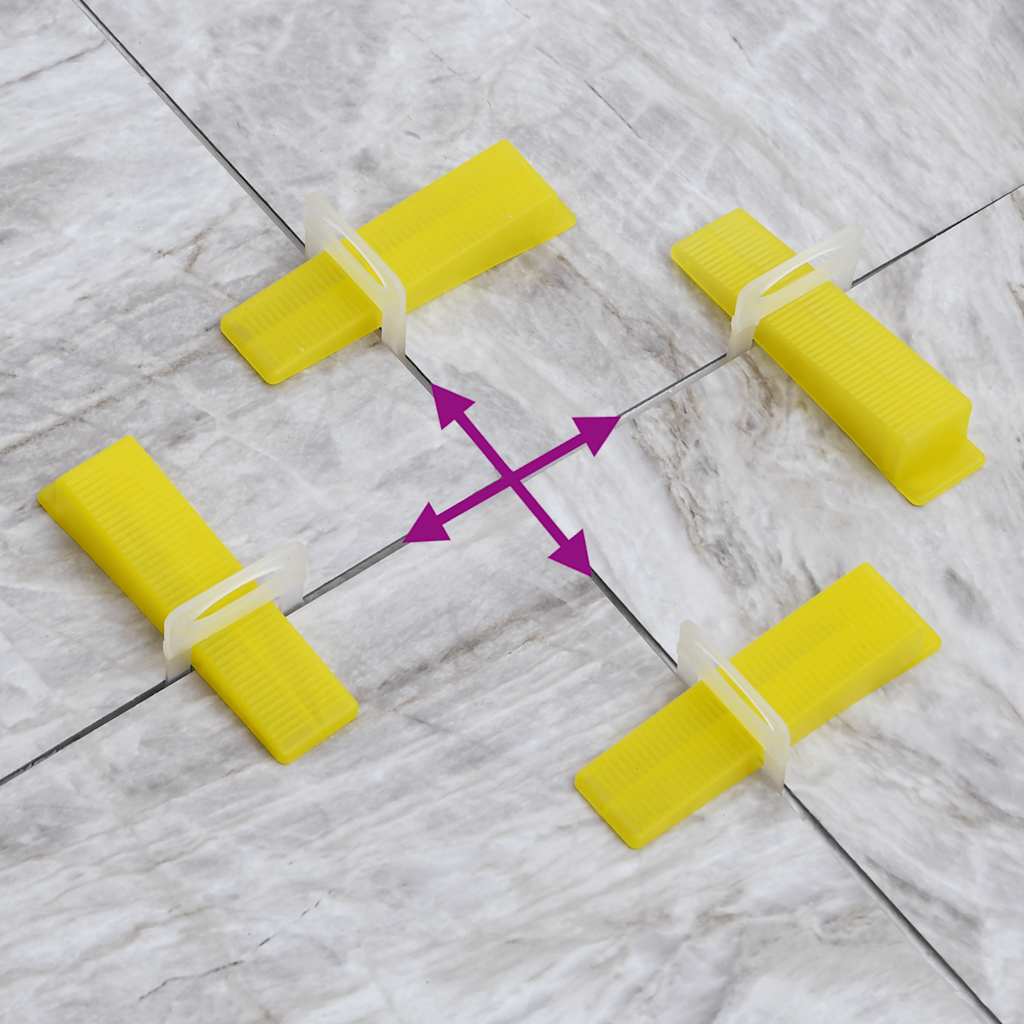 Vidaxl système de nivellement pour carrelage 250 cales 500 pinces 2 mm
