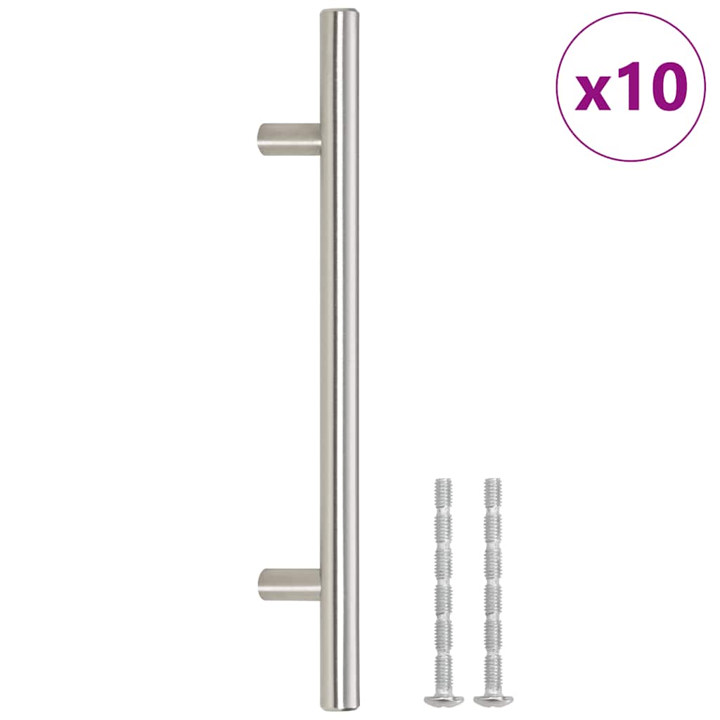 Vidaxx poignées 10 pcs 160 mm acier inoxydable couleur argent