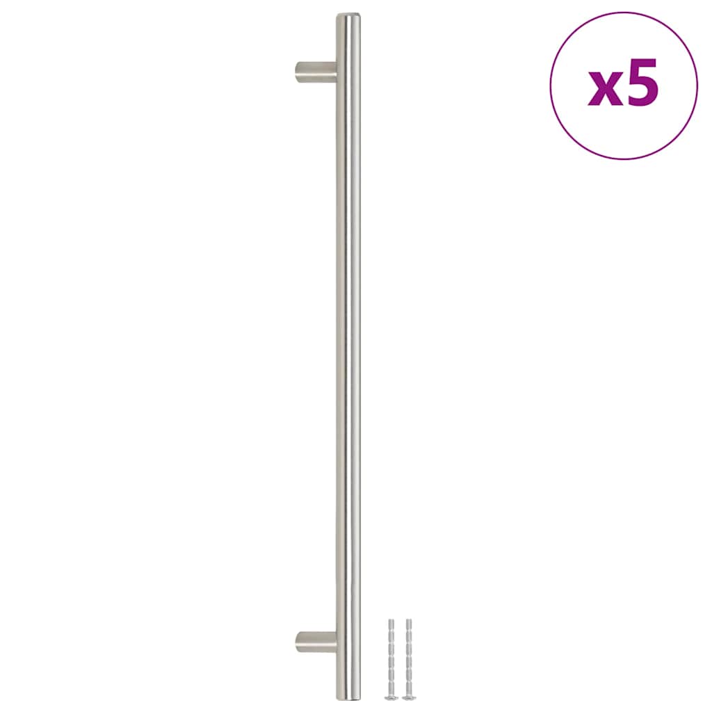 VidaXL poignées 5 pcs 320 mm acier inoxydable couleur argent