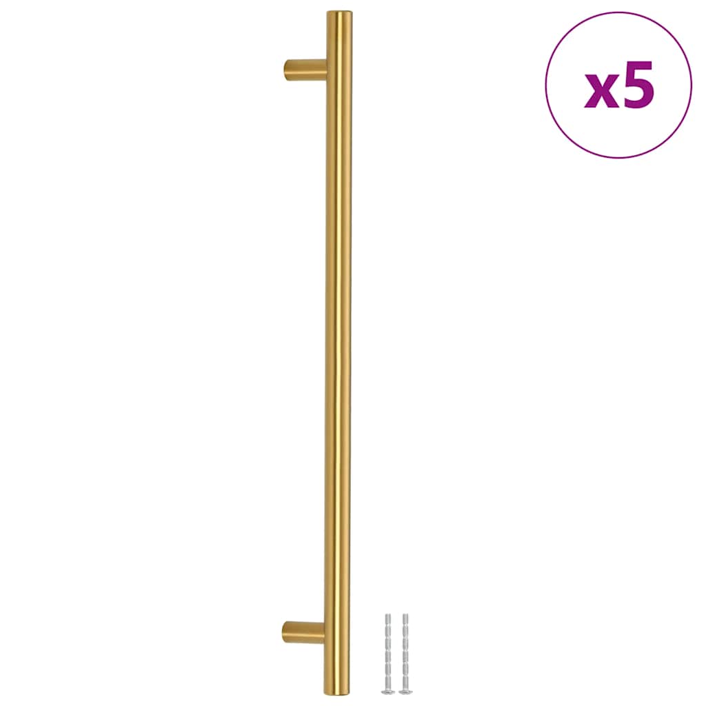 VidaXL poignées 5 pcs 320 mm acier inoxydable doré