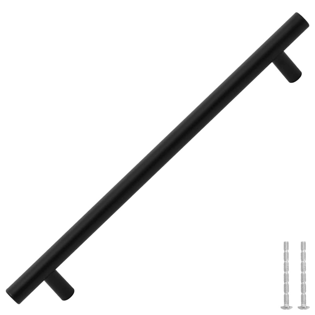 VidaXL poignées 5 pcs 192 mm acier inoxydable noir