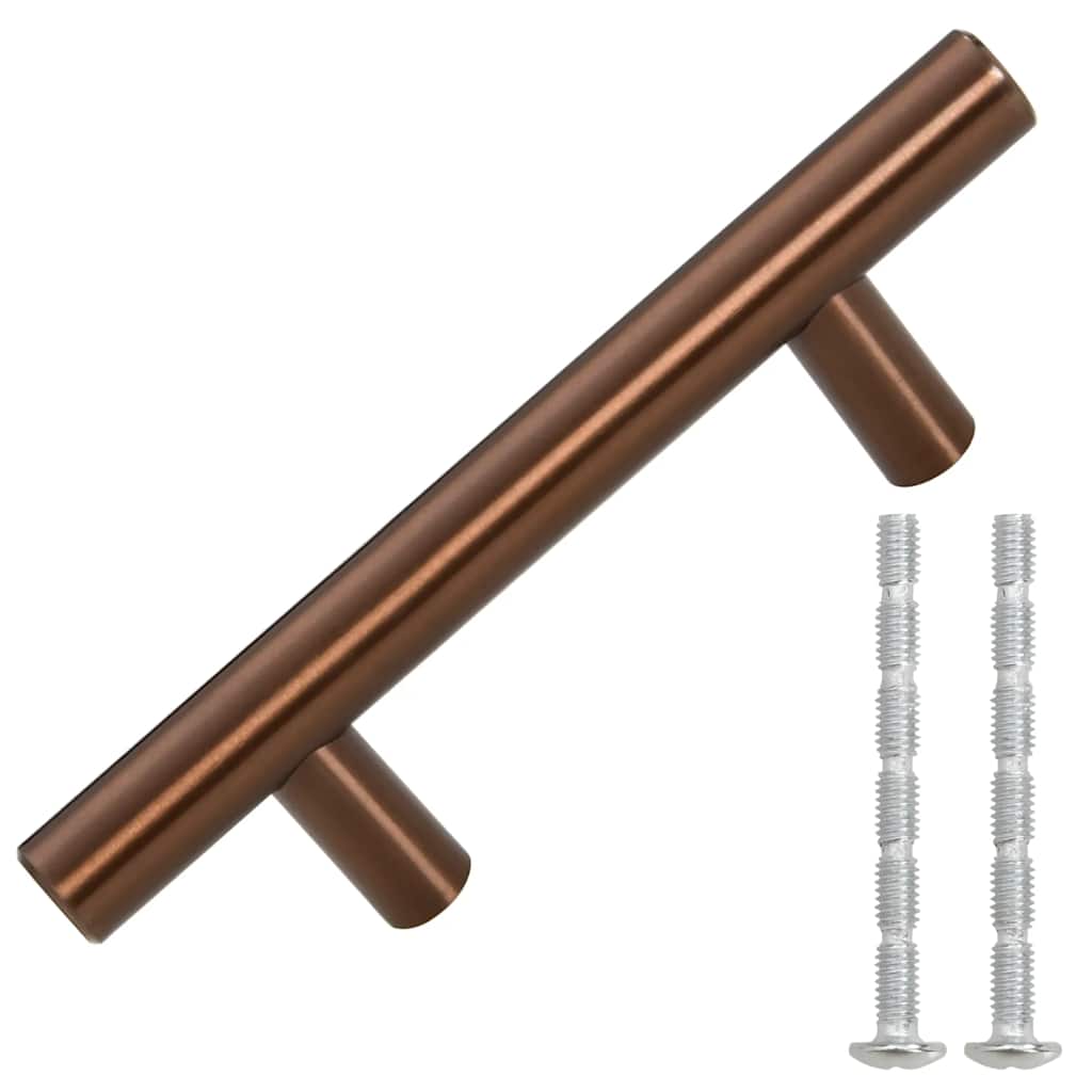 VidaXL poignées 10 pcs 64 mm acier inoxydable couleur bronze
