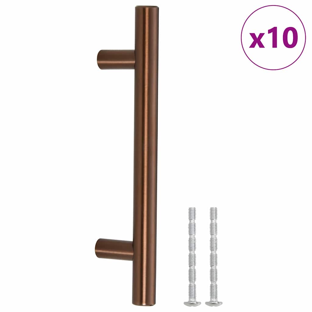 VidaXL poignées 10 pcs 96 mm acier inoxydable couleur bronze