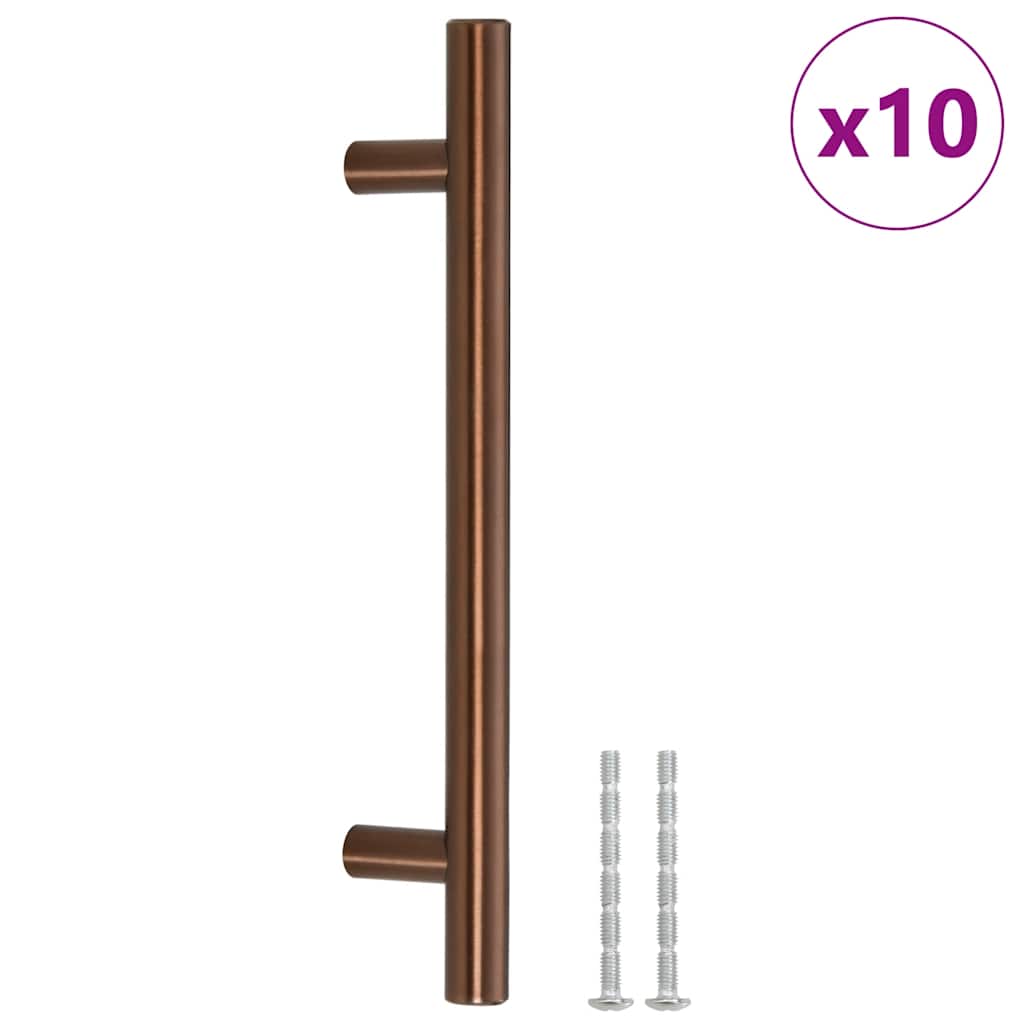 VidaXL poignées 10 pcs 128 mm acier inoxydable couleur bronze