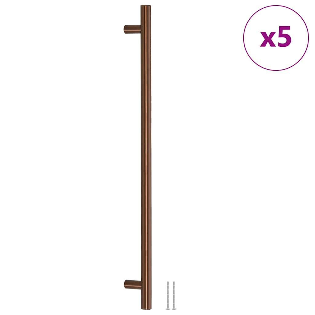 VidaXL poignées 5 pcs 480 mm acier inoxydable couleur bronze