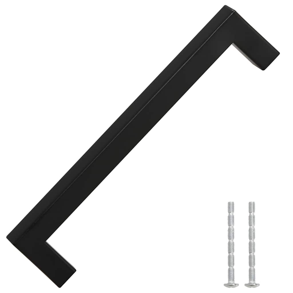 VidaXL poignées 10 pcs 160 mm acier inoxydable noir