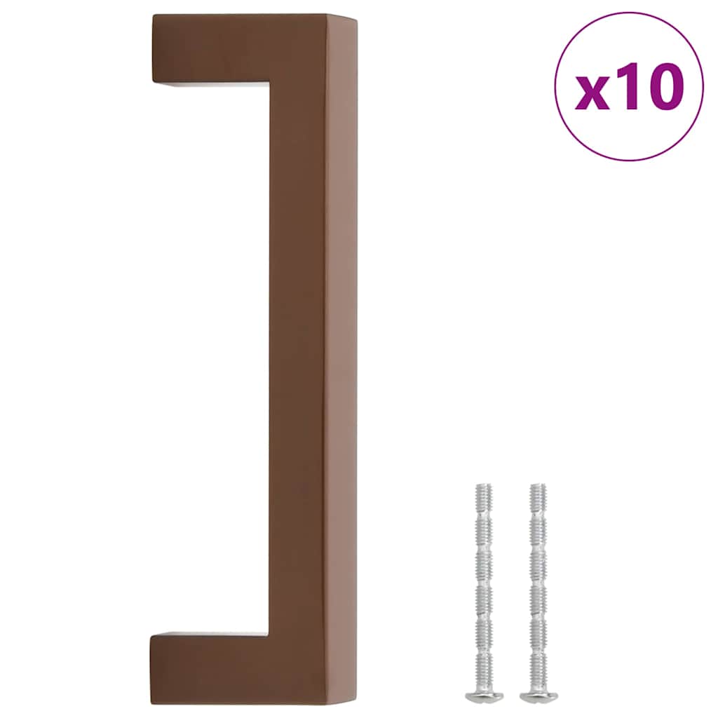 VidaXL poignées 10 pcs 128 mm acier inoxydable couleur bronze