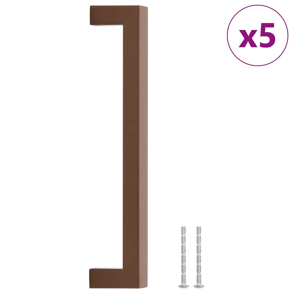VidaXL poignées 5 pcs 192 mm acier inoxydable couleur bronze