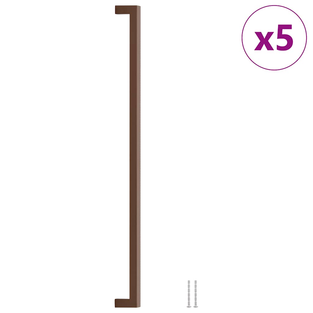 VidaXL Poignées 5 pcs 480 mm acier inoxydable couleur bronze