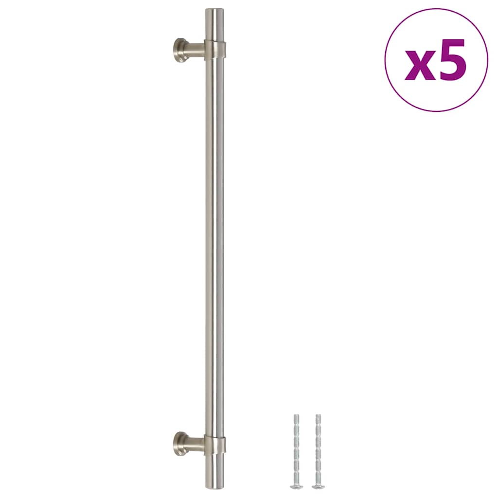 VidaXL poignées 5 pcs 224 mm acier inoxydable couleur argent