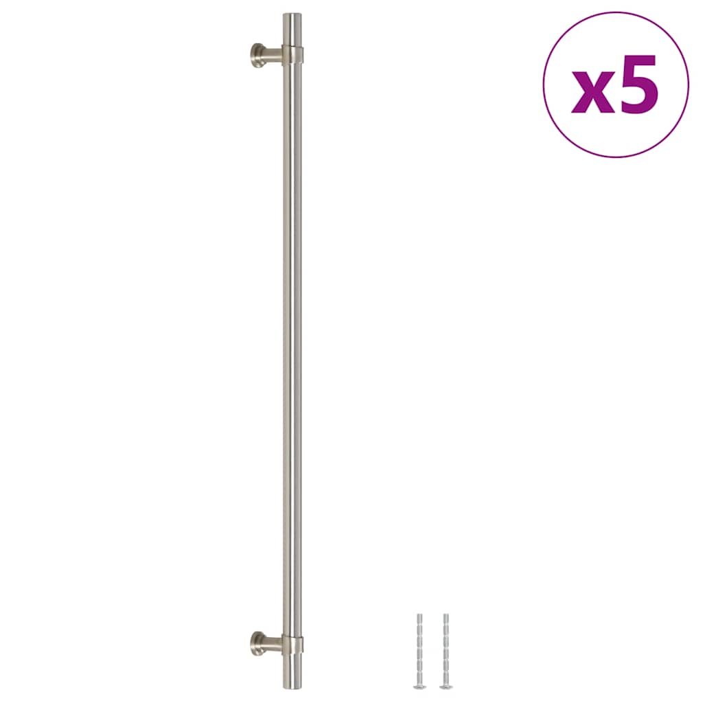 VidaXL poignées 5 pcs 320 mm acier inoxydable couleur argent