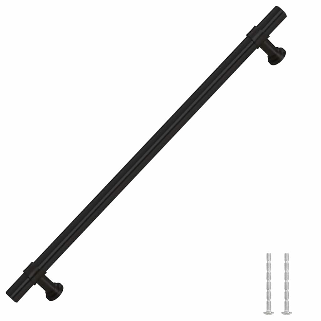 VidaXL poignées 5 pcs 224 mm acier inoxydable noir