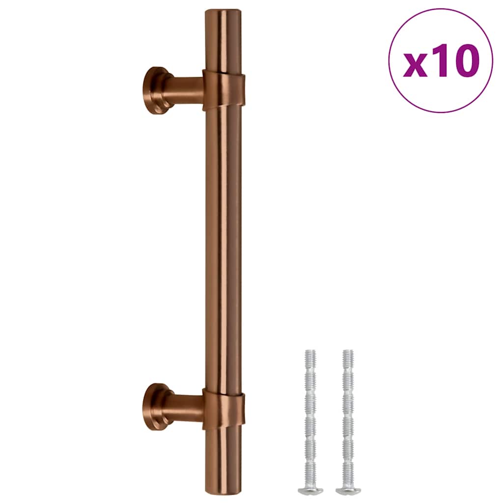 VidaXL poignées 10 pcs 96 mm acier inoxydable couleur bronze