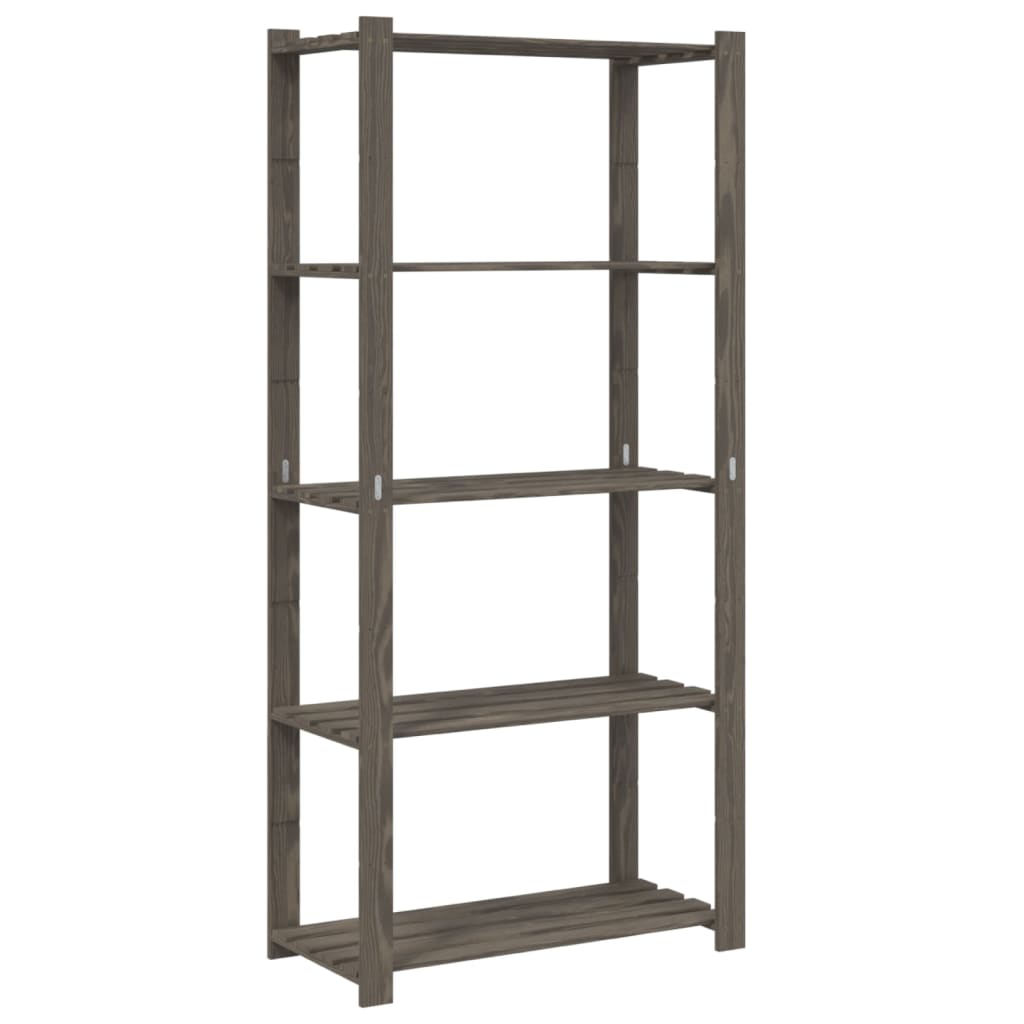 Vidaxx étagère de rangement 5 couches 80x38x170 cm bois de pin massif gris