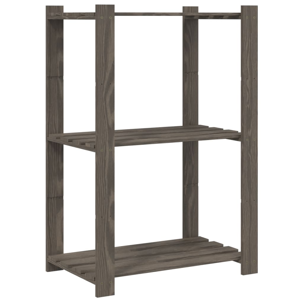 Vidaxx étagère de rangement 3 couches 60x38x90 cm bois de pin massif gris