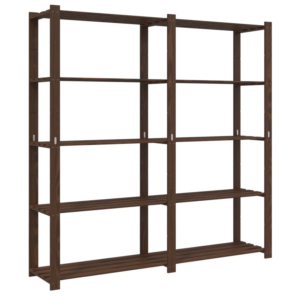 Vidaxx étagère de rangement 5 couches 170x38x170 cm bois de pin massif marron