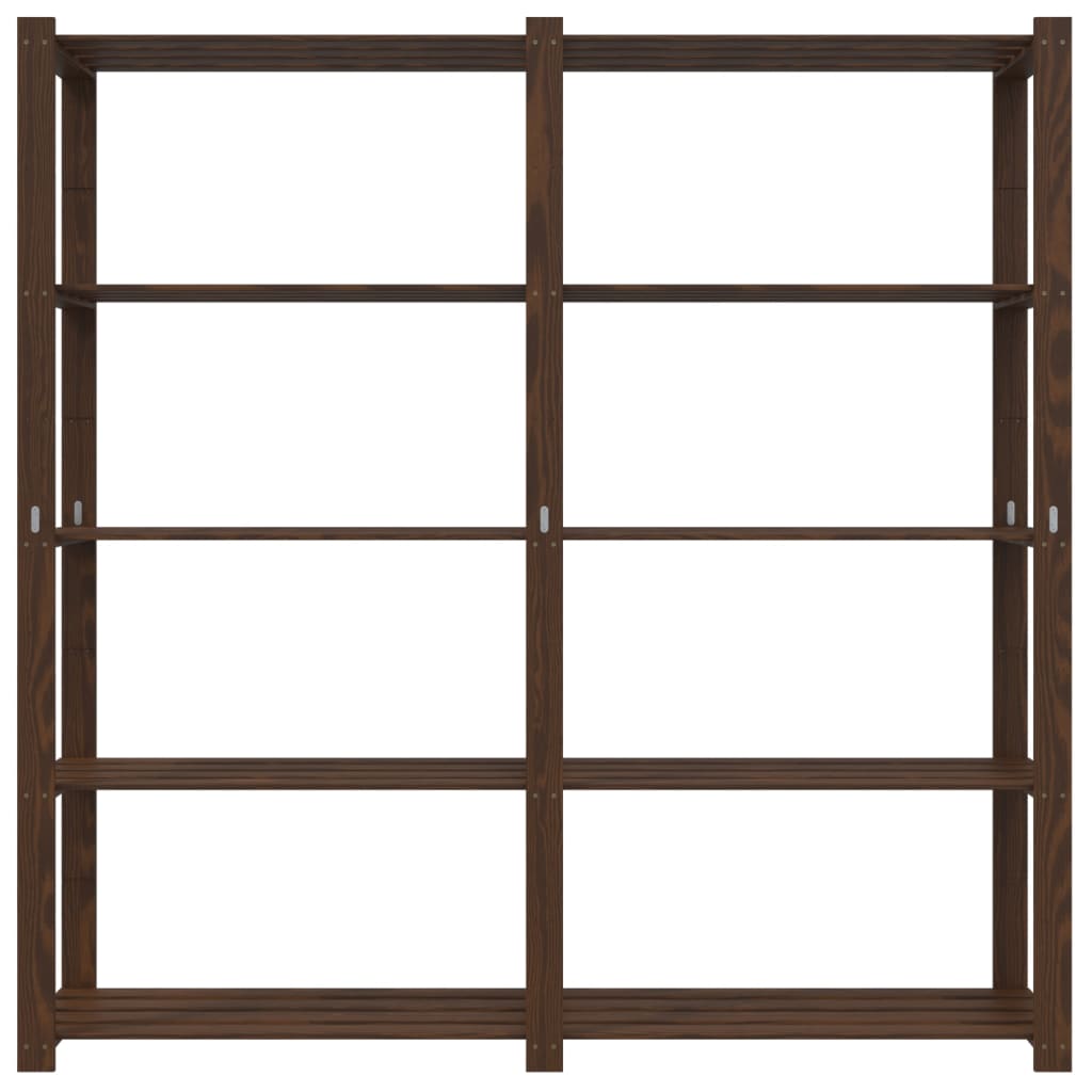 Vidaxx étagère de rangement 5 couches 170x38x170 cm bois de pin massif marron