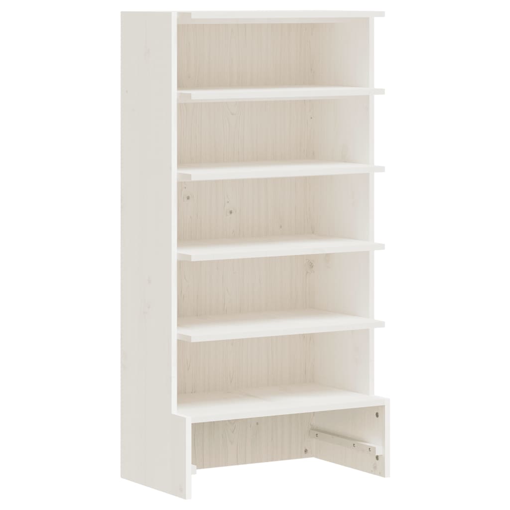VidaXL Armoire à chaussures 52x30x104 cm bois de pin massif blanc