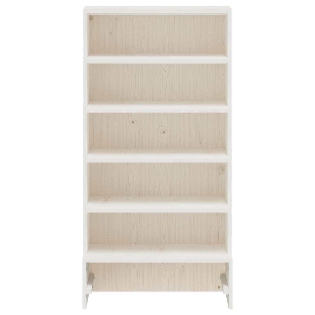 VidaXL Armoire à chaussures 52x30x104 cm bois de pin massif blanc